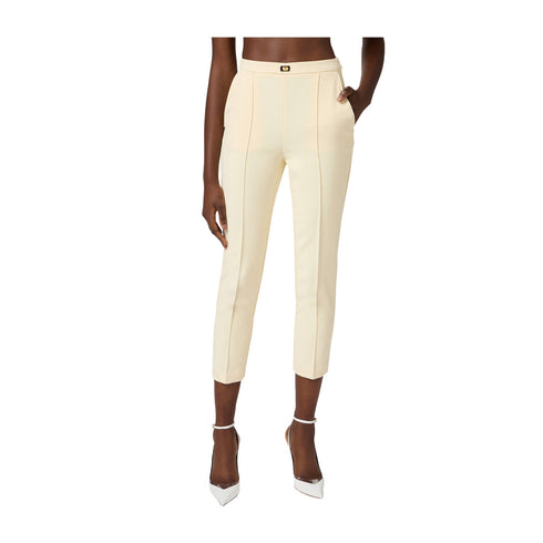 Elisabetta Franchi Pantaloni Pantalone Donna alla caviglia Lemonade P25 - ELISABETTA FRANCHIPA07651E2 - DC7 - 42 - Francavilla Moda